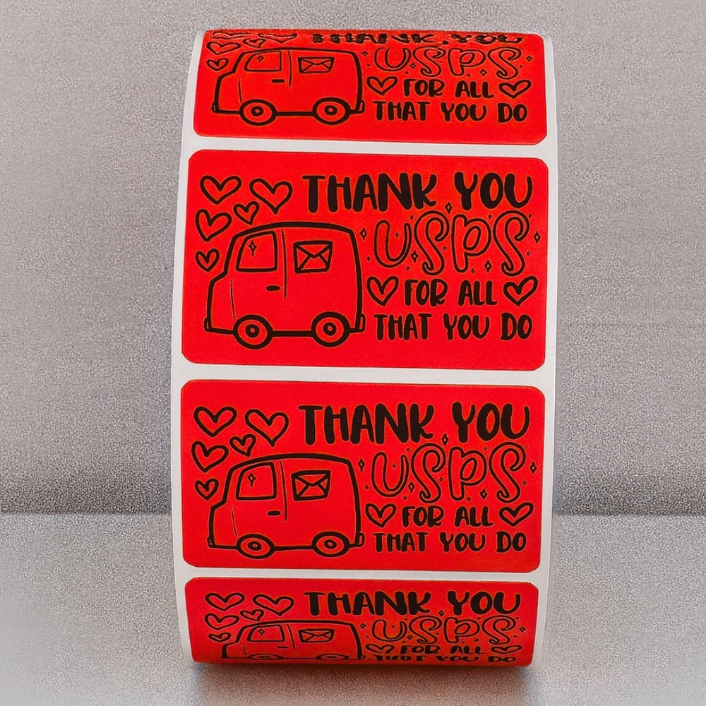 Thank You USPS Stickers – Mail Carrier Appreciation Labels for Packages 2" - Picture 3 of 11
